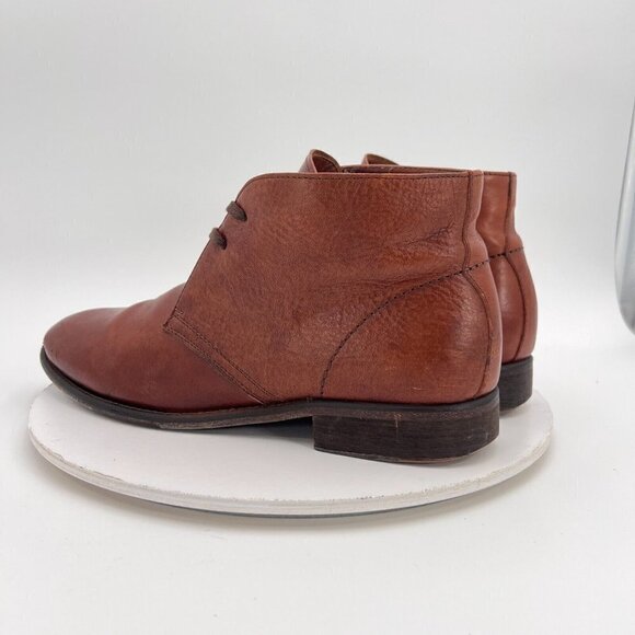Johnston & Murphy Est. 1850 Men Sz 11 Brown Leather Plain Toe Chukka Ankle Boot - Picture 7 of 16